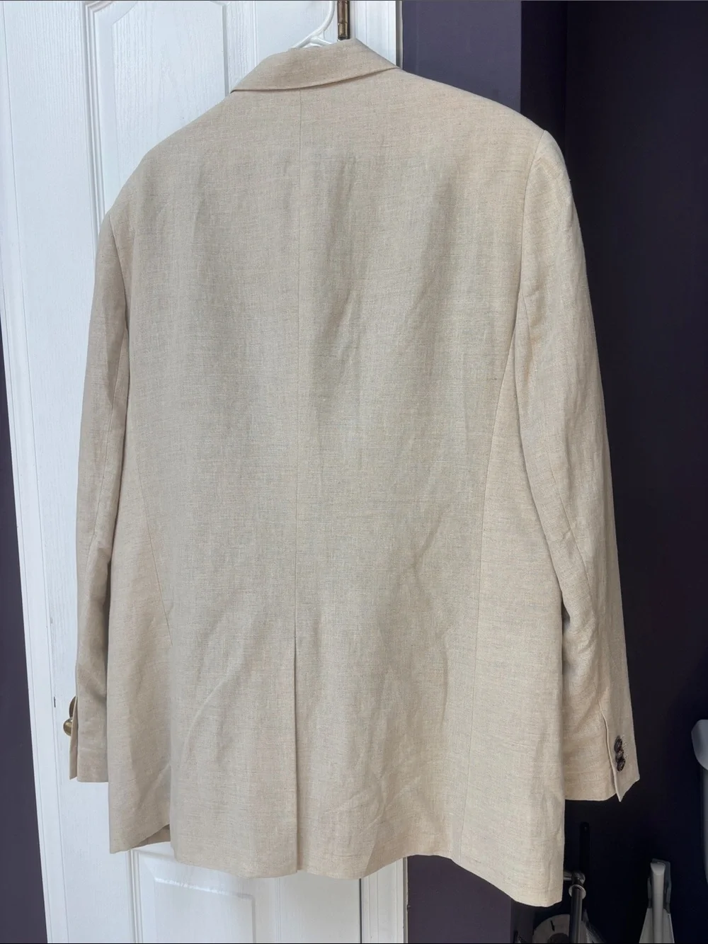 Men's Banana Republic Cream Linen Blazer - Classic Single-Breasted Jacket